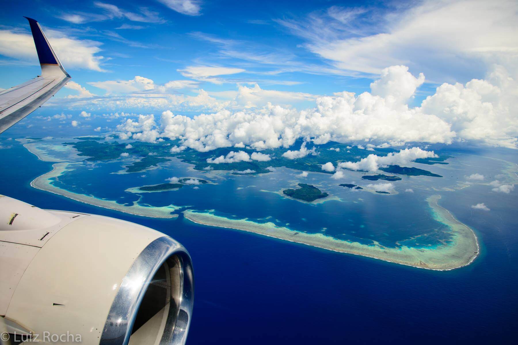 Flying over Ponpei Island