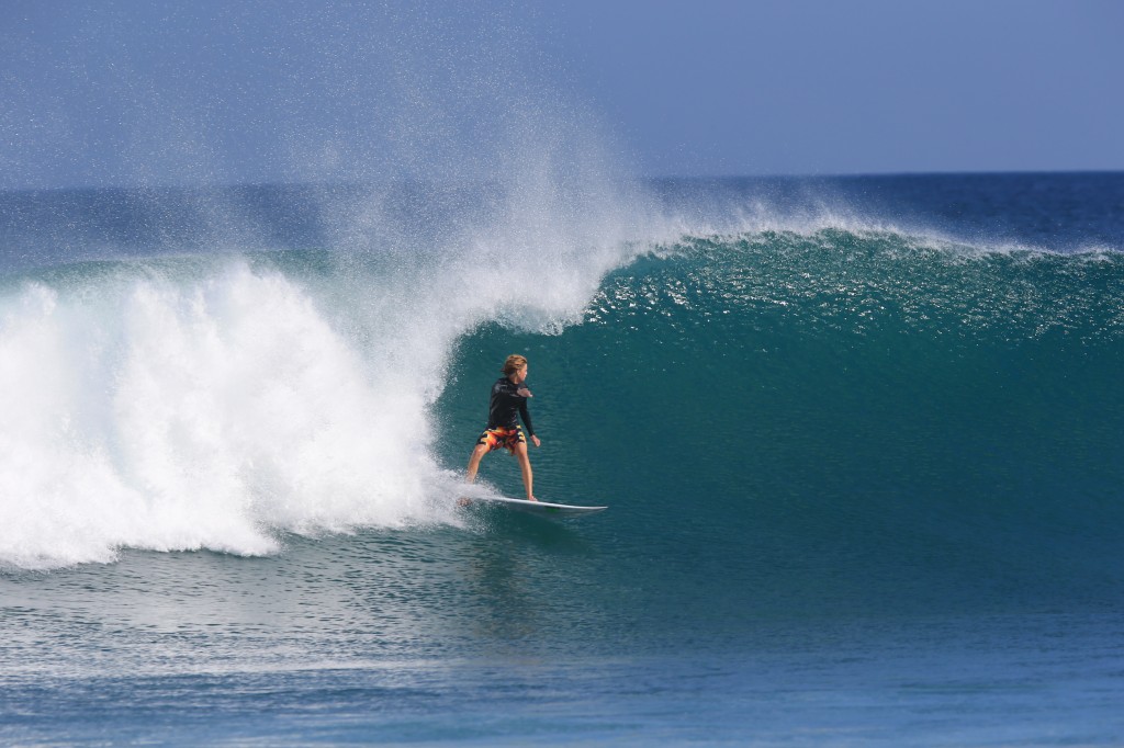 Nate Nemberala surfing