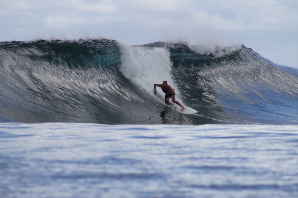 Surfing Samoa